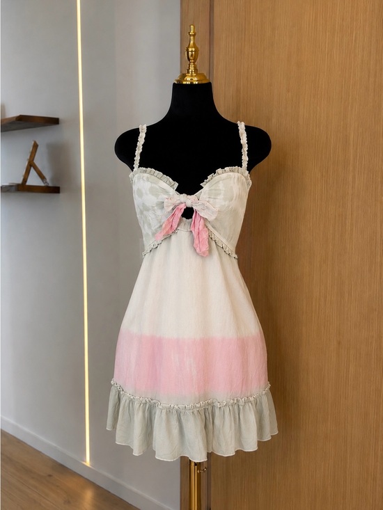 Ocean Drive Other - Ocean Drive Y2K Pastel Tie-Dye Ruffle Mini Dress | Coastal Muse